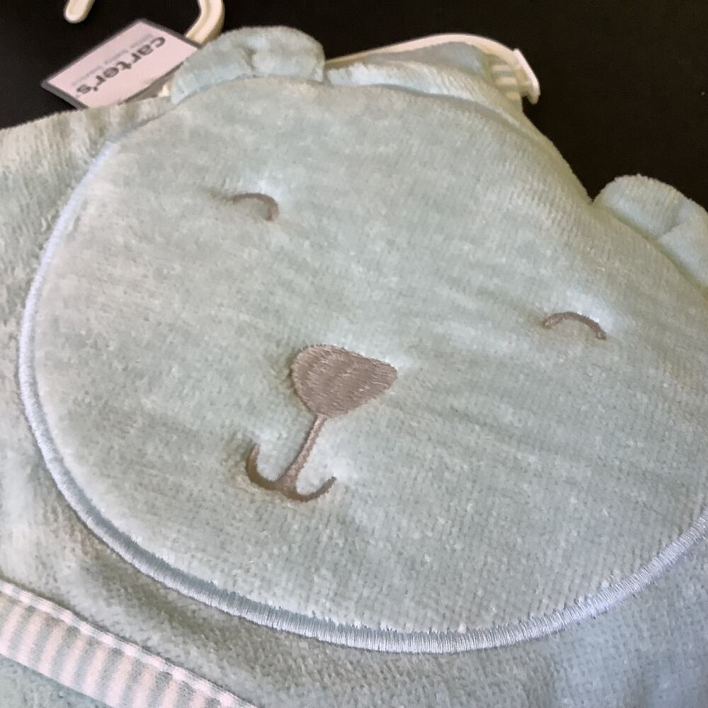 Carter's Little Baby Basics Bear Hooded Towel - 30"x30" - NWT -
